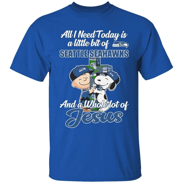 Peanuts All I Need Today Is A Little Bit Of Seattle Seahawks And A Whole Lot Of Jesus Shirt - Image 8