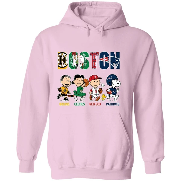 Peanuts Boston Sports Teams Bruins Celtics Red Sox And Patriots Hoodie - Image 5