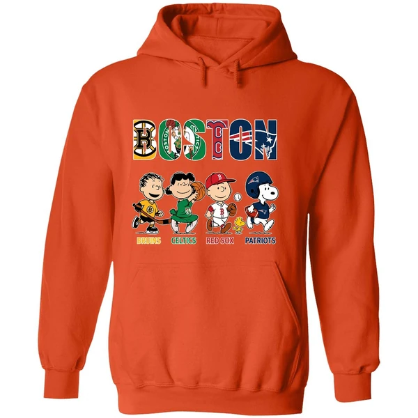 Peanuts Boston Sports Teams Bruins Celtics Red Sox And Patriots Hoodie - Image 6
