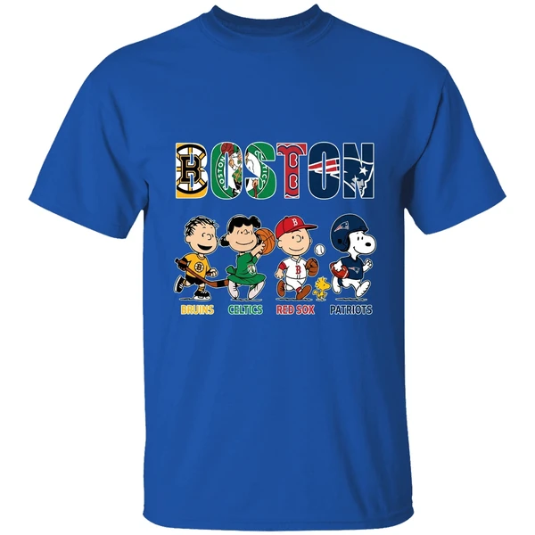 Peanuts Boston Sports Teams Bruins Celtics Red Sox And Patriots Shirt - Image 8