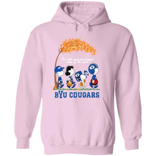 Peanuts Character Byu Cougars The Most Wonderful Time Of The Year Hoodie - Image 5