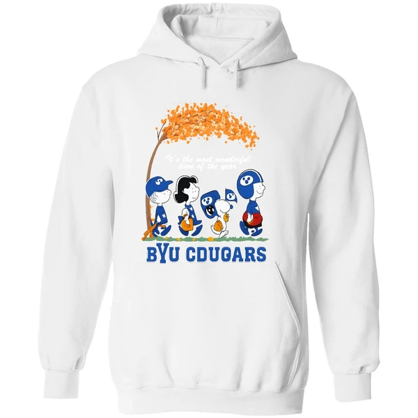 Peanuts Character Byu Cougars The Most Wonderful Time Of The Year Hoodie - Image 8