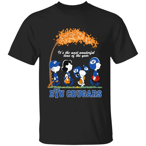 Peanuts Character Byu Cougars The Most Wonderful Time Of The Year Shirt