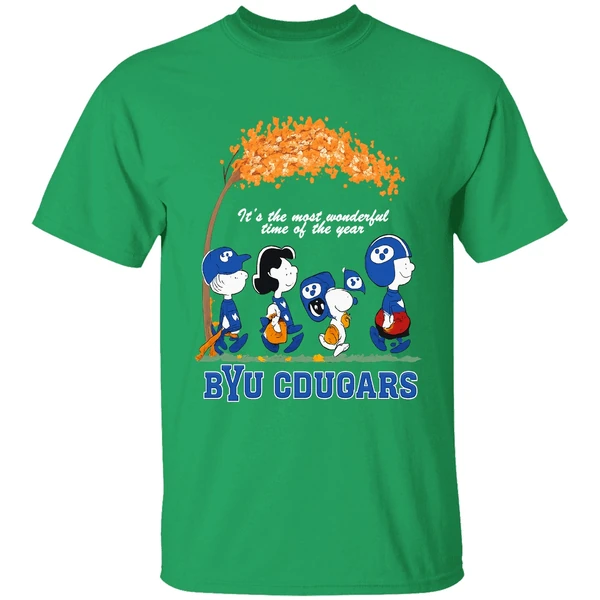 Peanuts Character Byu Cougars The Most Wonderful Time Of The Year Shirt - Image 2