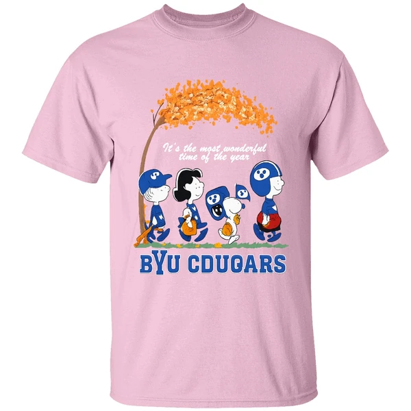 peanuts-character-byu-cougars-the-most-wonderful-time-of-the-year-shirt-lightpink