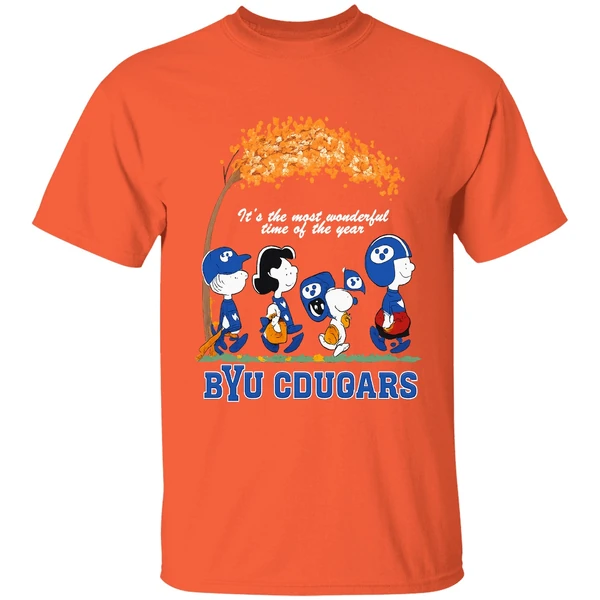 Peanuts Character Byu Cougars The Most Wonderful Time Of The Year Shirt - Image 6
