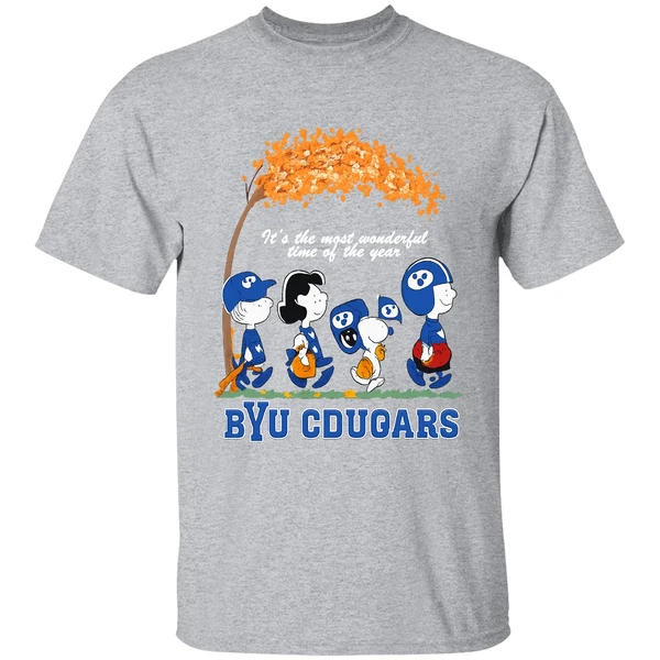 Peanuts Character Byu Cougars The Most Wonderful Time Of The Year Shirt - Image 9