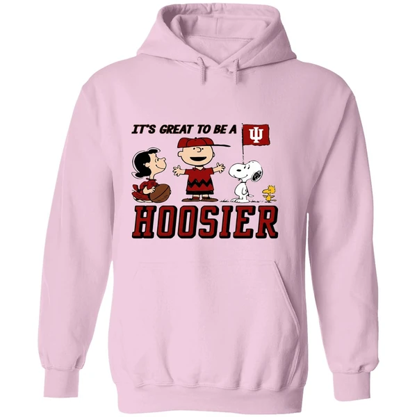 Peanuts Characters Indiana Hoosiers Its Great To Be A Hoosier Hoodie - Image 5
