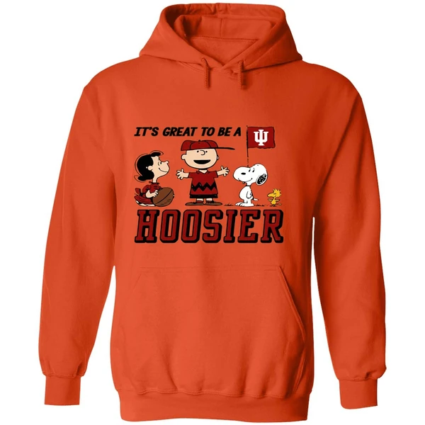 Peanuts Characters Indiana Hoosiers Its Great To Be A Hoosier Hoodie - Image 6