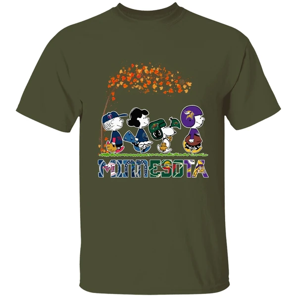 Peanuts Characters Minnesota Sports Team Fall Shirt - Image 3