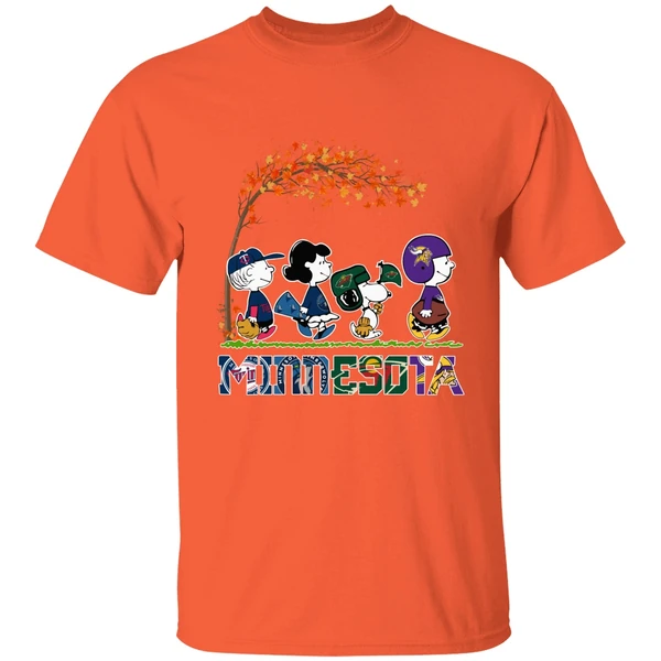 Peanuts Characters Minnesota Sports Team Fall Shirt - Image 5