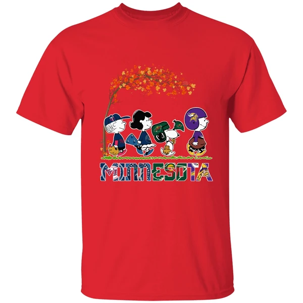 Peanuts Characters Minnesota Sports Team Fall Shirt - Image 6