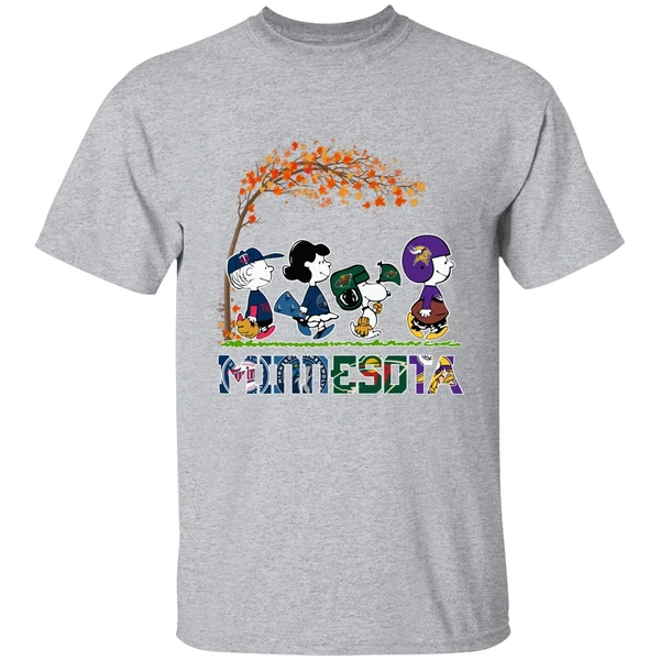 Peanuts Characters Minnesota Sports Team Fall Shirt - Image 8