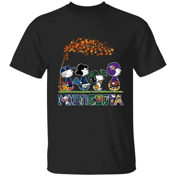 Peanuts Characters Minnesota Sports Team Fall Shirt - Image 9