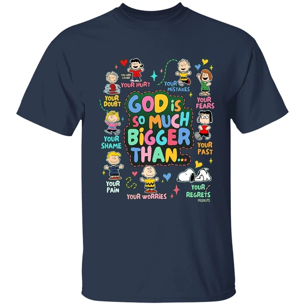 Peanuts God Is So Much Bigger Than Shirt - Image 5