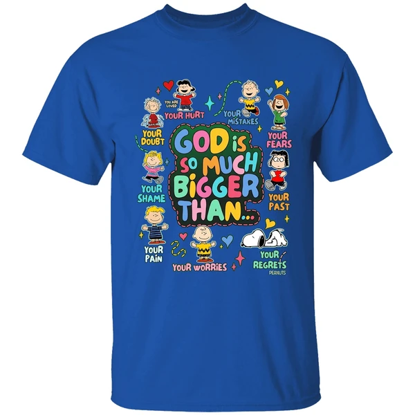 Peanuts God Is So Much Bigger Than Shirt - Image 8