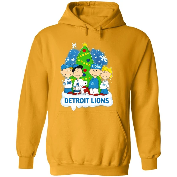 Peanuts Snoopy And Friends Detroit Lions Christmas Tree Hoodie