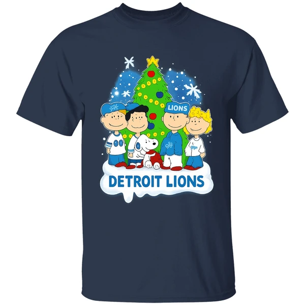 peanuts-snoopy-and-friends-detroit-lions-christmas-tree-shirt-navy
