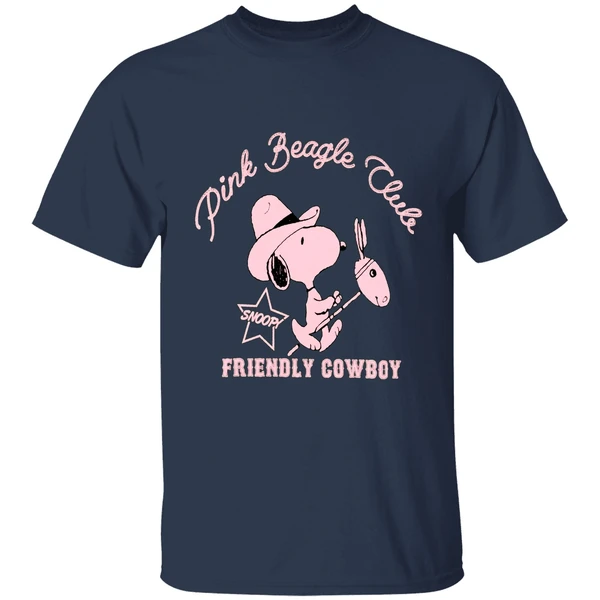 Peanuts Snoopy Pink Beagle Club Friendly Cowboy Shirt - Image 4