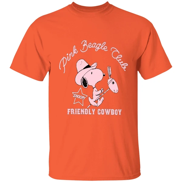 Peanuts Snoopy Pink Beagle Club Friendly Cowboy Shirt - Image 5