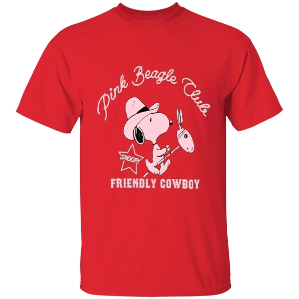 Peanuts Snoopy Pink Beagle Club Friendly Cowboy Shirt - Image 6