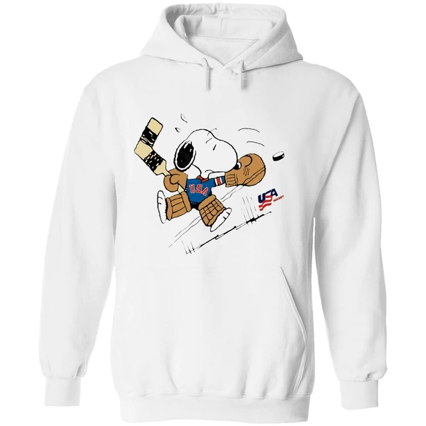 Peanuts Usa Hockey Snoopy Goalie Hoodie - Image 8