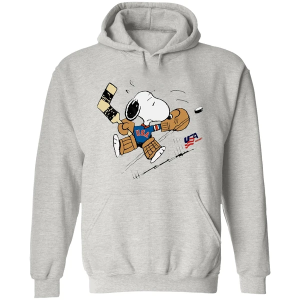 Peanuts Usa Hockey Snoopy Goalie Hoodie - Image 9