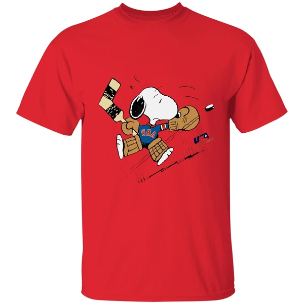 Peanuts Usa Hockey Snoopy Goalie Shirt - Image 7