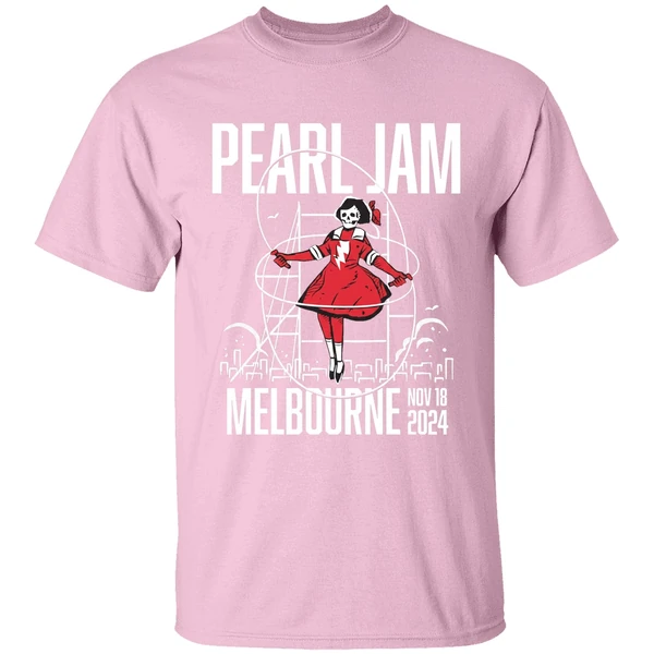 pearl jam melbourne australia pop up shop night shirt lightpink