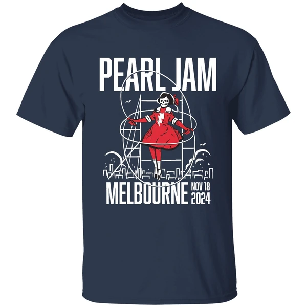 pearl jam melbourne australia pop up shop night shirt navy