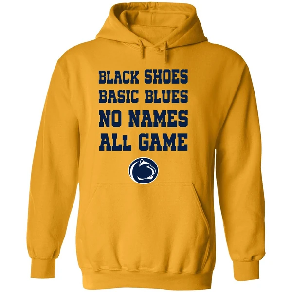 Penn State Nittany Lions Black Shoes Basic Blues No Names All Game Hoodie