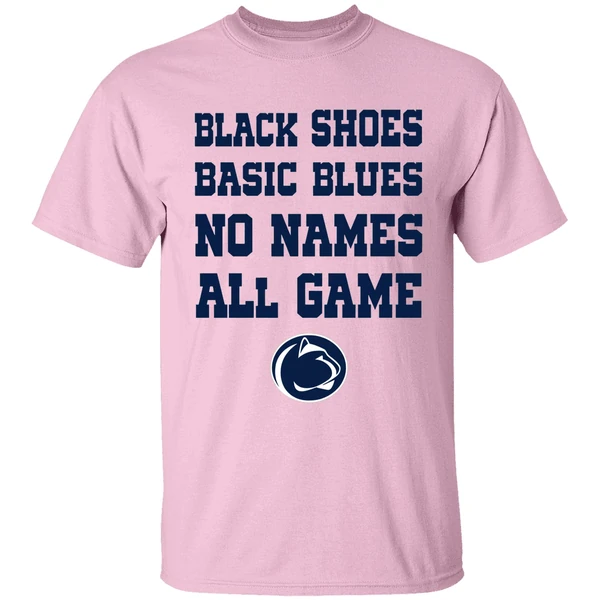 Penn State Nittany Lions Black Shoes Basic Blues No Names All Game Shirt - Image 2