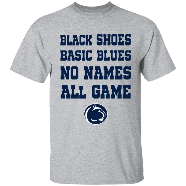 Penn State Nittany Lions Black Shoes Basic Blues No Names All Game Shirt - Image 6