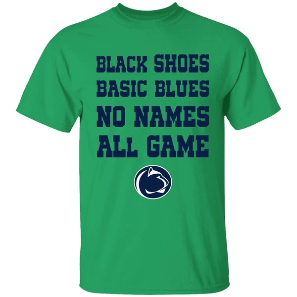 Penn State Nittany Lions Black Shoes Basic Blues No Names All Game Shirt - Image 8