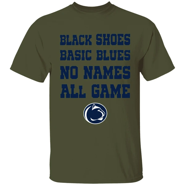 Penn State Nittany Lions Black Shoes Basic Blues No Names All Game Shirt - Image 9