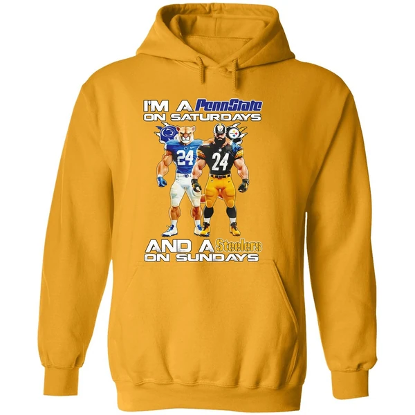 Penn State Nittany Lions On Saturdays Pittsburgh Steelers On Sundays Hoodie