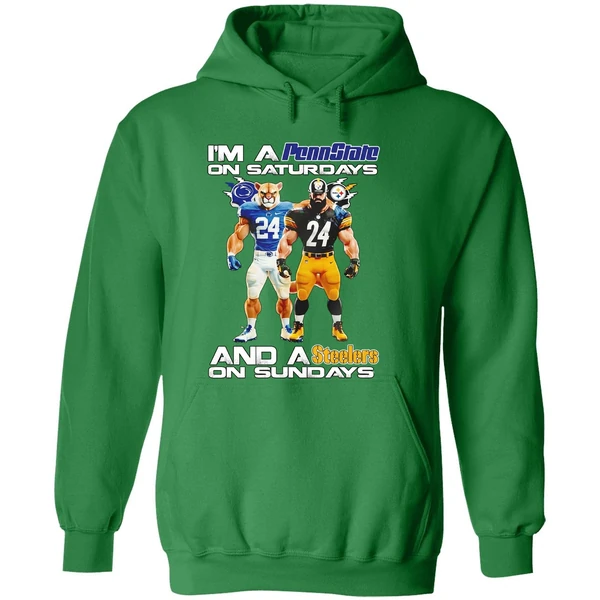 Penn State Nittany Lions On Saturdays Pittsburgh Steelers On Sundays Hoodie - Image 2