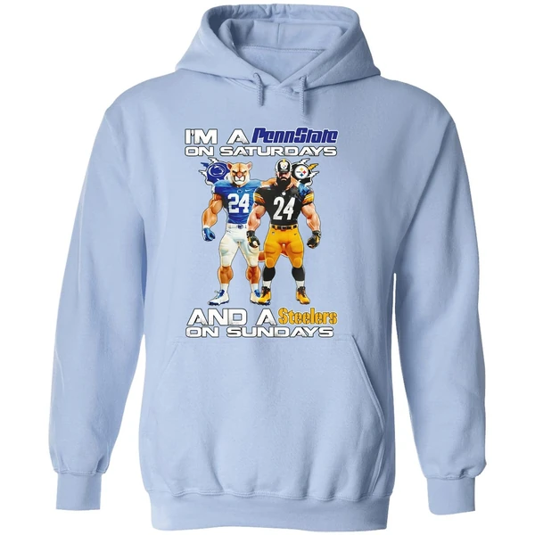 Penn State Nittany Lions On Saturdays Pittsburgh Steelers On Sundays Hoodie - Image 4