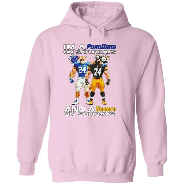 Penn State Nittany Lions On Saturdays Pittsburgh Steelers On Sundays Hoodie - Image 5