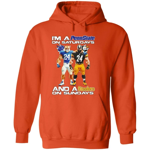Penn State Nittany Lions On Saturdays Pittsburgh Steelers On Sundays Hoodie - Image 6