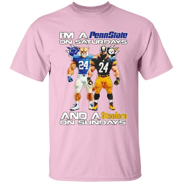 penn-state-nittany-lions-on-saturdays-pittsburgh-steelers-on-sundays-shirt-lightpink