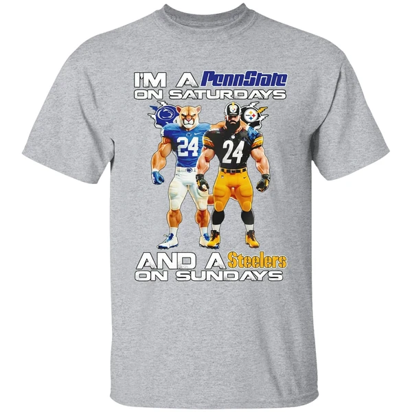 Penn State Nittany Lions On Saturdays Pittsburgh Steelers On Sundays Shirt - Image 9