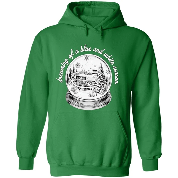 Penn State Nittany Lions Stadium Snow Globe Dreaming Of A Blue And White Season Hoodie - Image 2