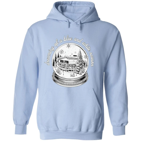Penn State Nittany Lions Stadium Snow Globe Dreaming Of A Blue And White Season Hoodie - Image 4