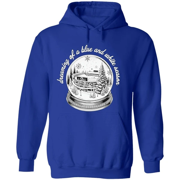 Penn State Nittany Lions Stadium Snow Globe Dreaming Of A Blue And White Season Hoodie - Image 7