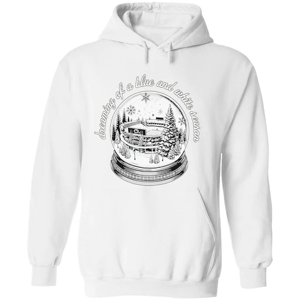 Penn State Nittany Lions Stadium Snow Globe Dreaming Of A Blue And White Season Hoodie - Image 8
