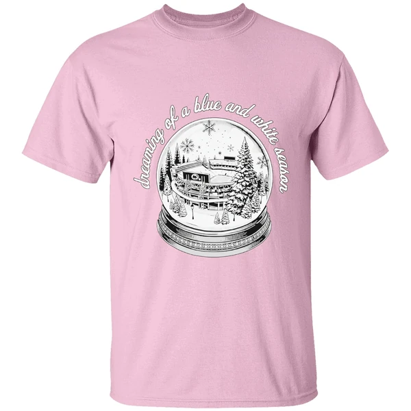 Penn State Nittany Lions Stadium Snow Globe Dreaming Of A Blue And White Season Shirt - Image 3