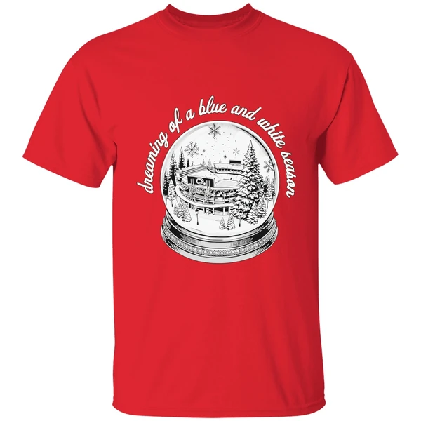 Penn State Nittany Lions Stadium Snow Globe Dreaming Of A Blue And White Season Shirt - Image 7