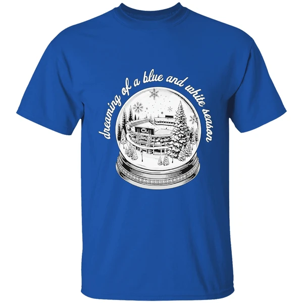 Penn State Nittany Lions Stadium Snow Globe Dreaming Of A Blue And White Season Shirt - Image 8