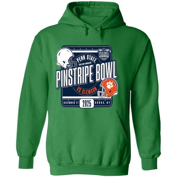 Penn State Vs Clemson 2025 Bad Boy Mowers Pinstripe Bowl Helmets Hoodie - Image 2